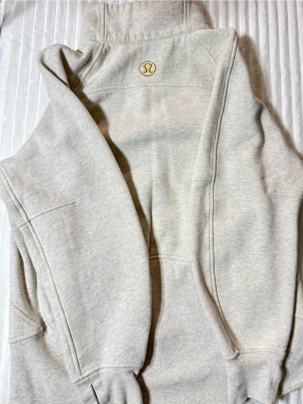 Lululemon Scuba Oversized Funnel Neck Half-Zip Hoodie Heather Oatmeal